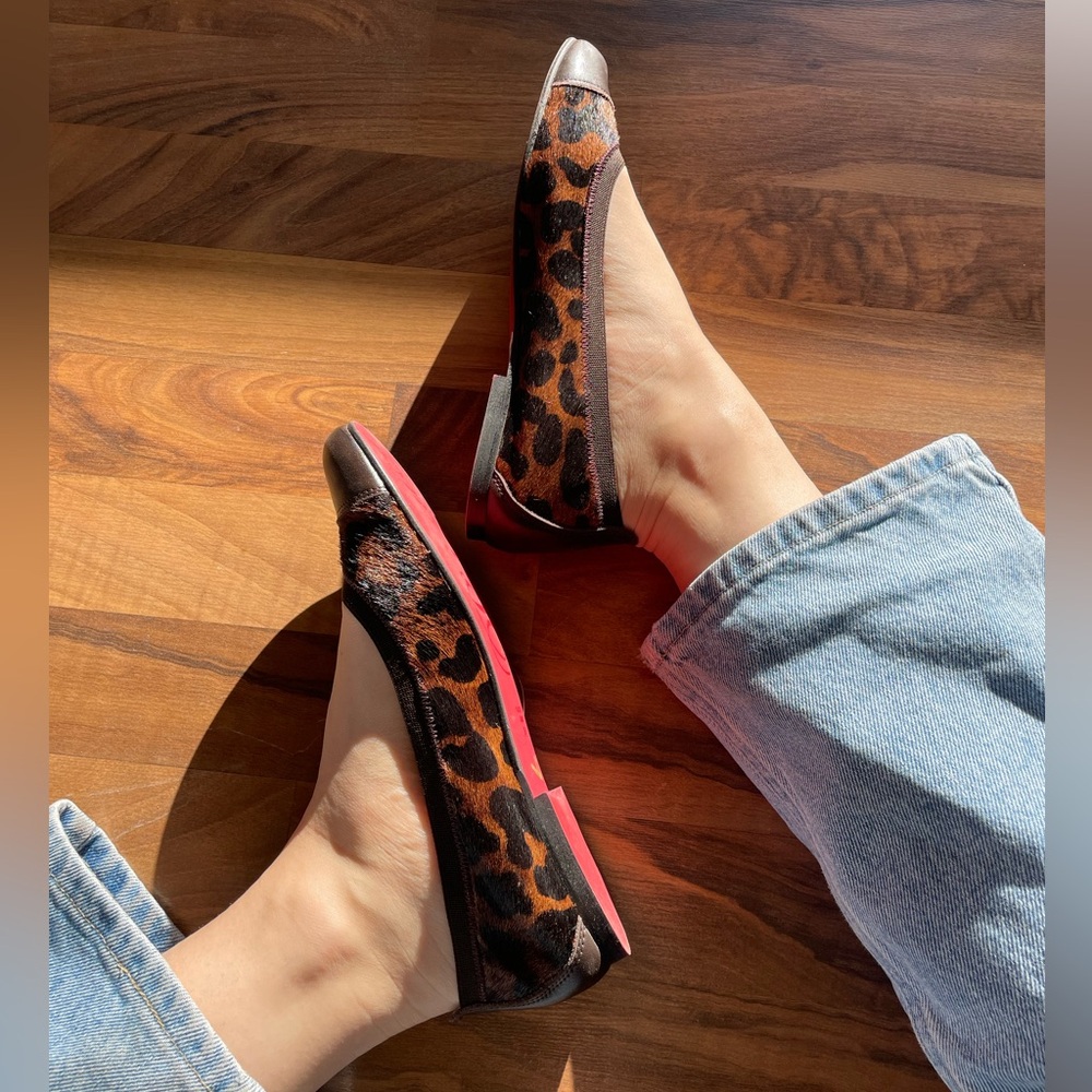 Bisue Leopard Print Flats